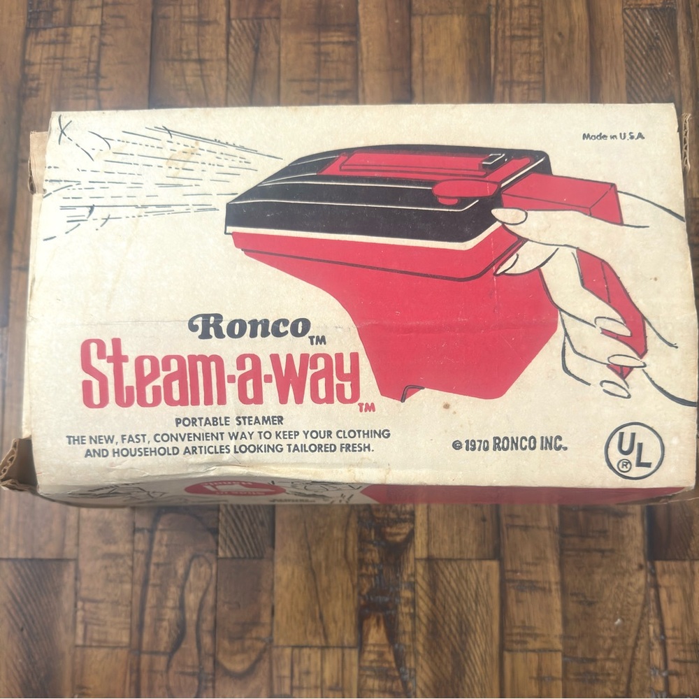 Vintage 1970s Steam-a-way‎ Portable Steamer Original Box w/ Instructions Retro